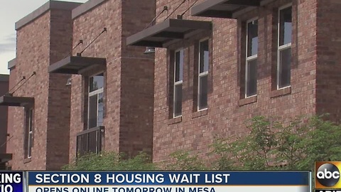 Section 8 housing wait list opens tomorrow