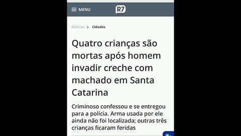 Invasão em creche em Blumenau em Santa Catarina. desabafo.