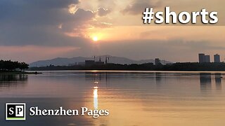 Stunning sunset at Songshan Lake