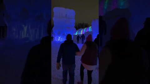 A CASTLE MADE OF ICE!!!! Minnesota Winter Wonderland Ice Castles Part 6
