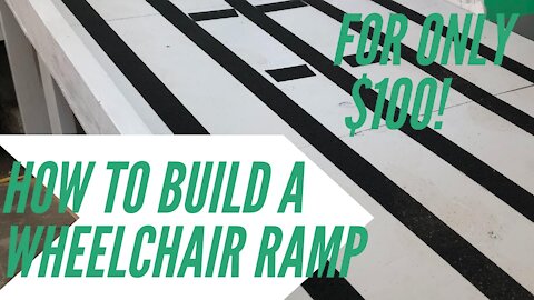 How To Build a Wheelchair Ramp || Simple, Inexpensive, and Easy! || Woodworking