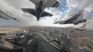 Thunderbirds fly over Allegiant Stadium | RAW