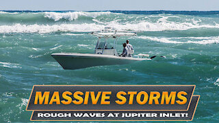 BIG STORM COMING! Boats Race To Get Back Into Port Before Massive Storm Hits At Jupiter Inlet