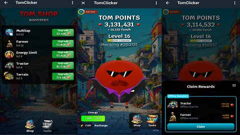 TOM Clicker | TOMCOIN Mining Bot On Telegram | Token Airdrop 2024 | Auto Clicker