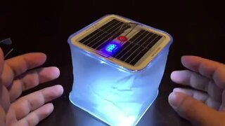 Waterproof Inflatable Solar Powered Outdoor LED Camping Lantern Cube by OldShark