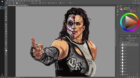 Painting @Thunder Rosa ! @Mission Pro Wrestling #drawings #illustration