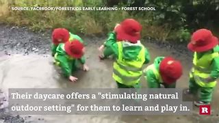 Puddles Bring Joy To Small Explorers