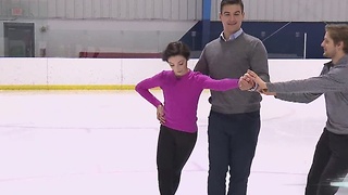 Meryl Davis and Charlie White talk Olympic future, skate with Brad Galli before Campus Martius event