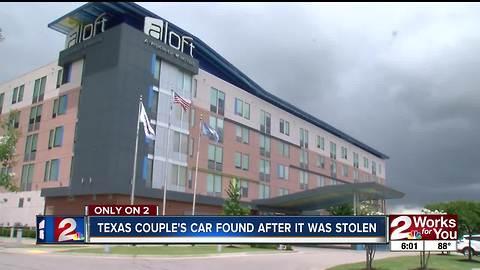 Texas couple's car stolen, found hours later