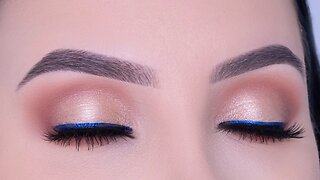 Soft Glam Eye Look With Blue Eye Liner Makeup Tutorial | Maven Beauty
