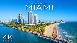 Miami 4K Flying over Aerial Drone with Soft Relaxing music