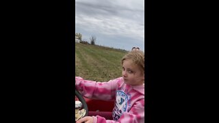 Driving the tractor for the first time!