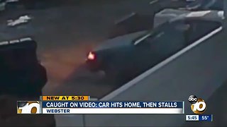 Caught on video: 'Hit-and-push' crash into home