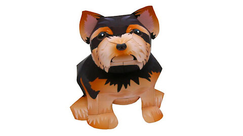 Paper yorkshire terrier dog/Perro yorkshire terrier de papel/Cachorro yorkshire terrier de papel