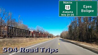 Road Trip #872 - US-11 N - Alabama Mile 21-35 - Epes/Boligee