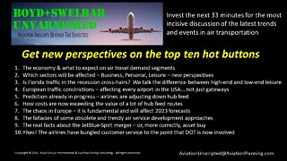 The Latest Boyd-Swelbar Unvarnished Video - The Ten Top Aviation Issues