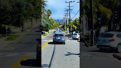 Driving through the streets of Santa Barbara, enjoying the sun #shorts #travel #vanlife #trending