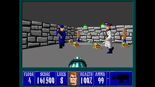 Wolfenstein 3D, DOS, 1992 - 100% Complete, Episode 3 Floor 4
