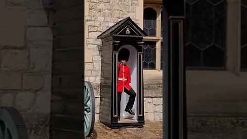 Guardshouts at tourist #toweroflondon