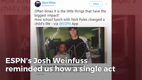Nick Foles Changed A 6th-Grader's Life 7 Years Ago Just By Eating Lunch With Him