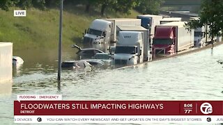 Floodwaters Still Impacting Detroit Highways