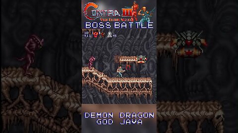 Contra III: The Alien Wars (SNES) Boss Battle - Demon Dragon God Java #Shorts