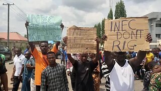 Protesters block INEC office in Abia over alleged plot to rig polls Otti, groups pressure INEC
