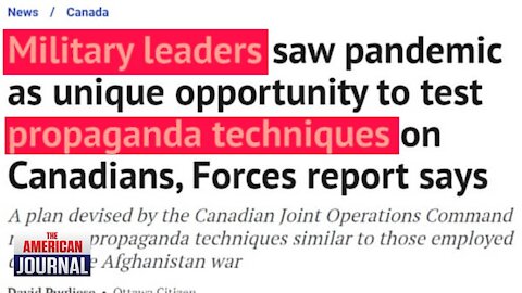 Canadian Armed Forces Caught Implementing Unapproved Domestic Propaganda