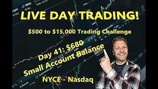 LIVE DAY TRADING | $500 Small Account Challenge Day 41 ($680) | S&P 500, NASDAQ, NYSE |