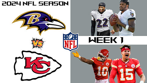 LIVE - 2024 NFL Week 1 Simulation - Baltimore Ravens vs Kansas City Chiefs