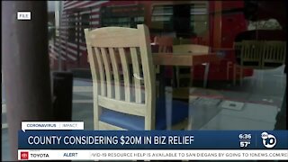 County considering $20 million in business relief