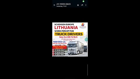 Lithuania truck driver job