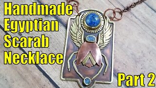 Making a Egyptian scarab necklace by hand - Part 2