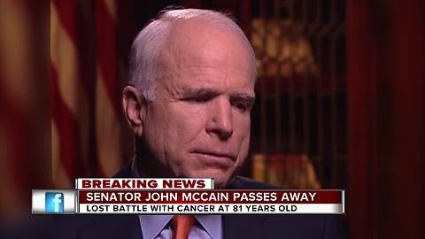Arizona Senator John McCain has passed away at the age of 81