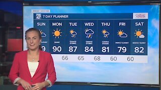 Sunday's Forecast: Mostly sunny and humid with highs near 90