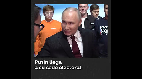 Putin llega a su sede electoral para dar un discurso