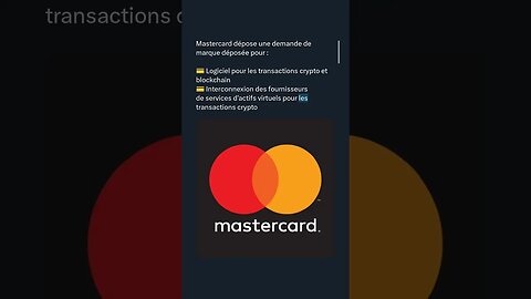 Mastercard dépose une demande de marque déposée pour :💳 et blockchain💳 Interconnexion
