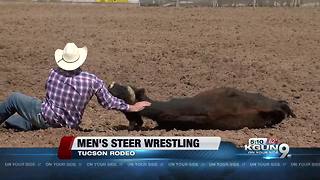 Men's steer wrestling kicks off at the Tucson Rodeo