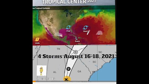 4 TROPICAL STORMS - Aug 17, 2021