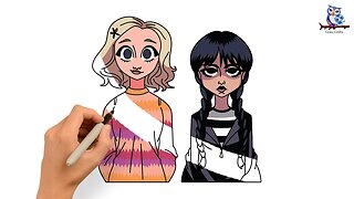 How to Draw Enid from Wednesday Addams - Step by Step