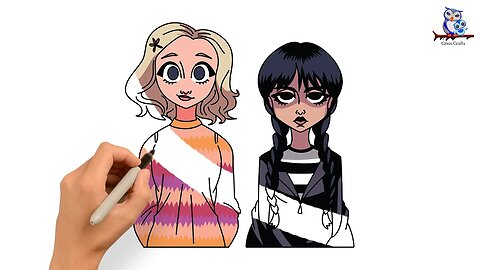 How to Draw Enid from Wednesday Addams - Step by Step