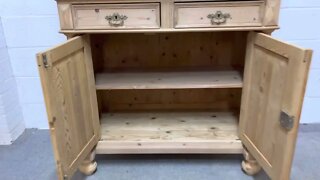 Large Antique Pine Dresser Cupboard Columns (V0600F) @Pinefinders Old Pine Furniture Warehouse