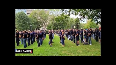 Canadian First Responders Gather In Silent Protest Over Vaccine Mandates