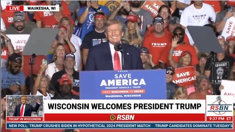 President Trump speaks at Save America Rally in Waukesha, WI Then OBAMA-HIRED-STASI-THUGS Raid His House