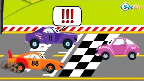 Racing cars adventures vehicles kids videos compilation Cartoons for children Part 3