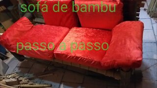 como fazer sofá de bambu @bambu total