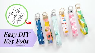 DIY Key Fob Wristlet Tutorial | Last Minute Gift Idea | Holiday Sew-Along