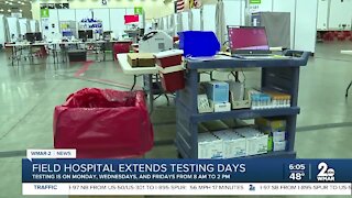 Field hospital extends testing days