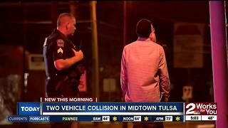 Two vehicles collide in midtown Tulsa