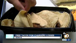 Free tacos for Chargers losses